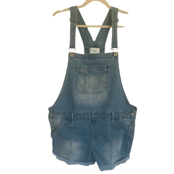 Highway Jeans Pants - Highway Jeans Bib Shortalls 13/14 Juniors Blue Denim 90s Inspired Boho Festival